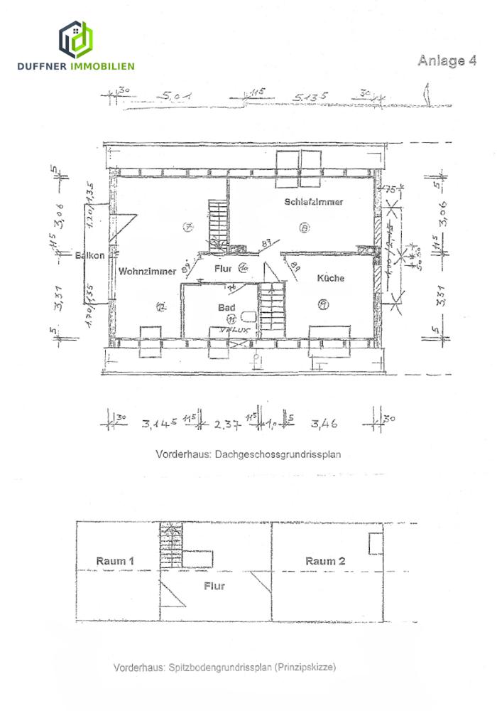 SE 1 Vorderhaus - 2 DG 2 Ebenen