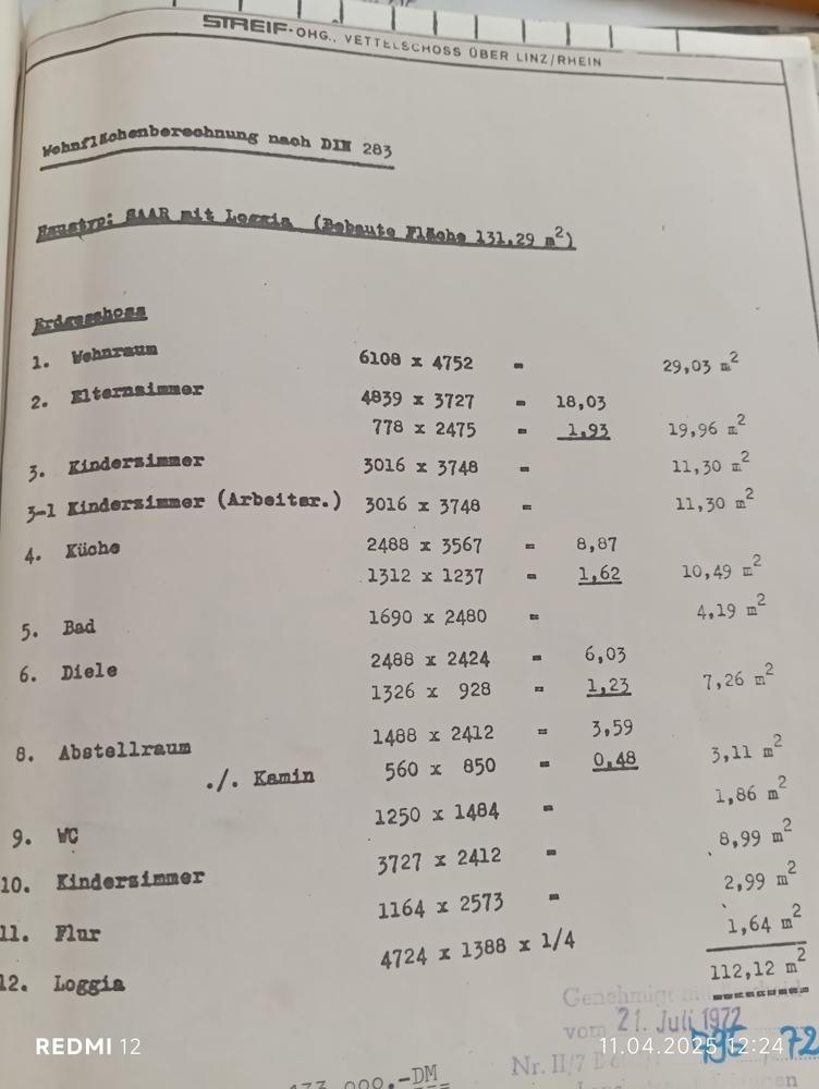 Wohnflächenberechnung