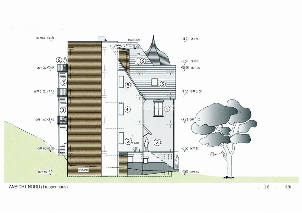 2-Kelterstr.185 Kreuzau Ansicht Nord Treppenhaus