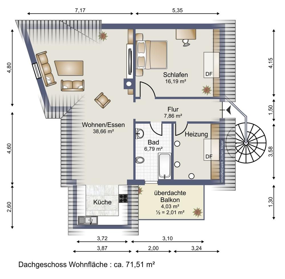 Brück-272-Grundriss (Dachgeschoss)