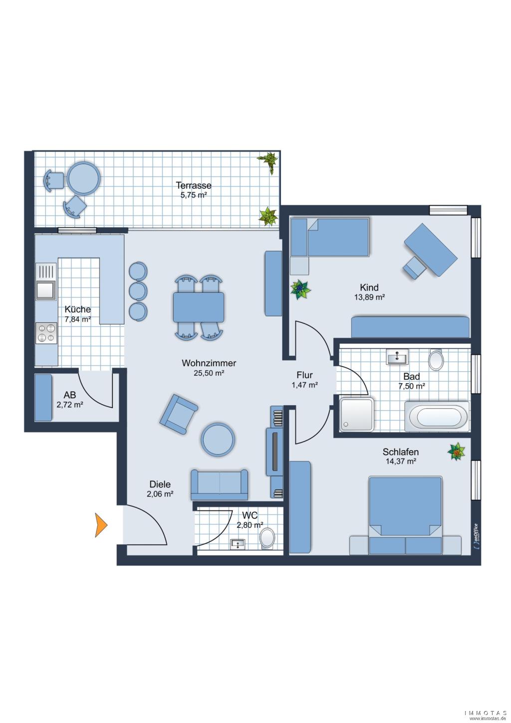 Grundriss Wohnung