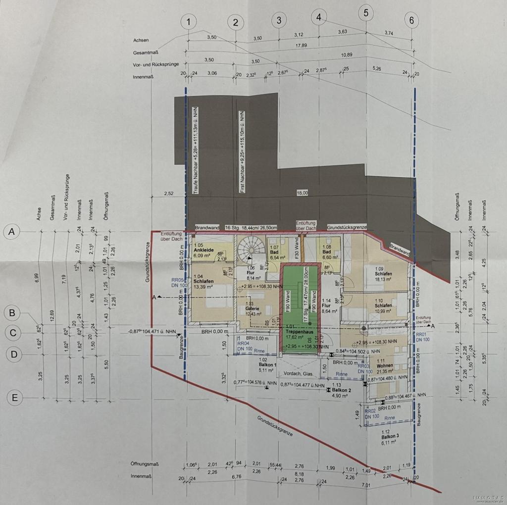 Projektierung - Grundriss 1.OG