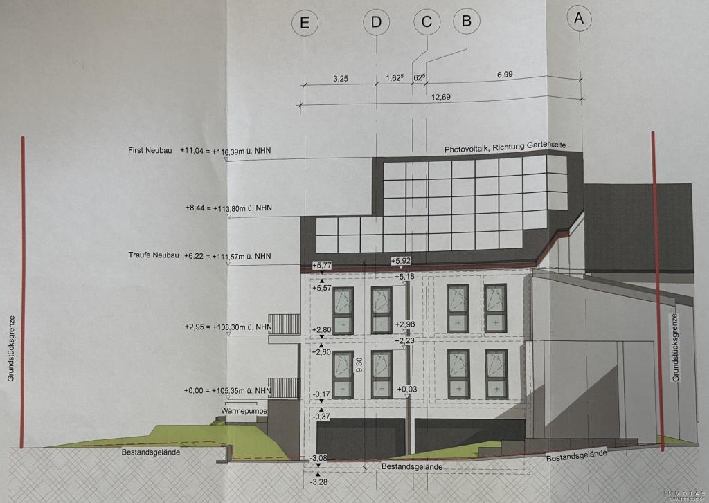 Projektierung - Ansicht Ost