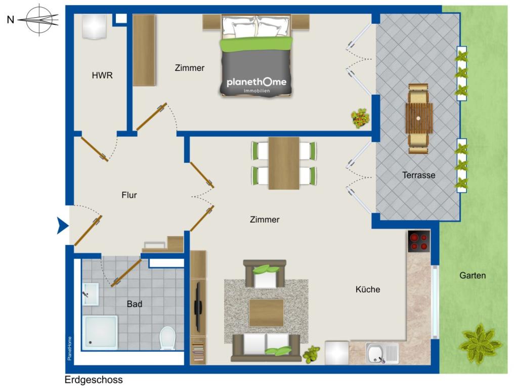 Grundriss Wohnung WE 2