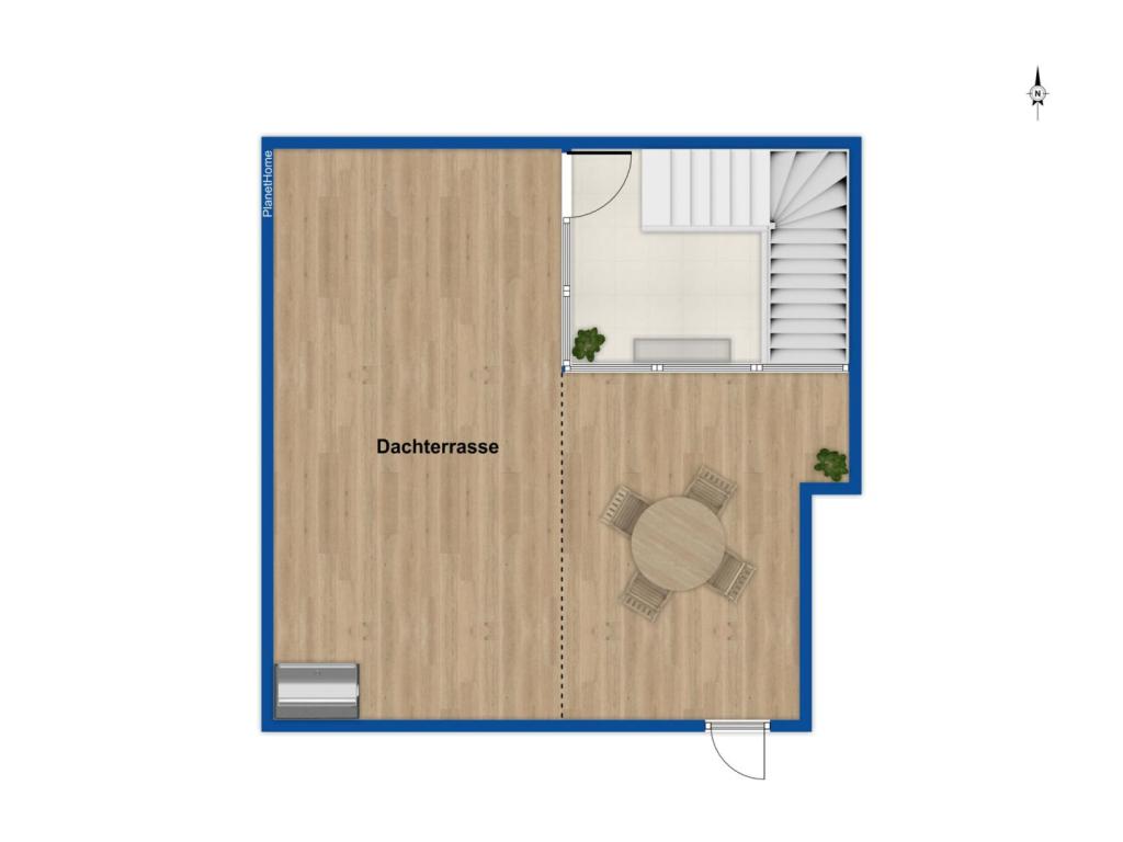 Grundriss Aufdachterrasse