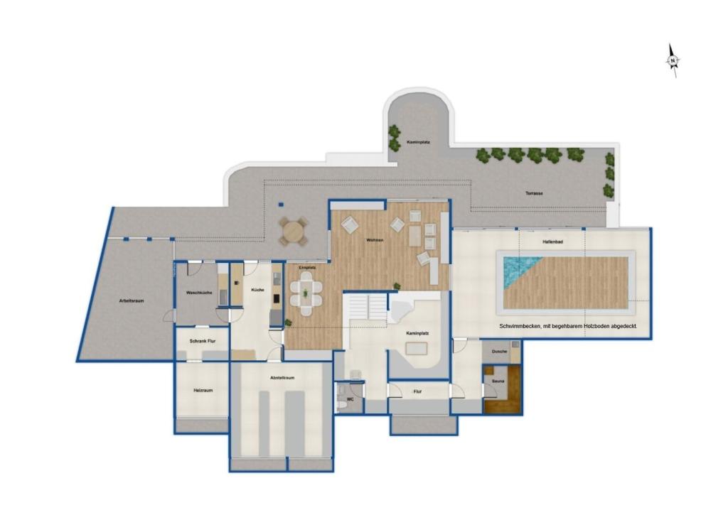 Grundriss Gartenanlage