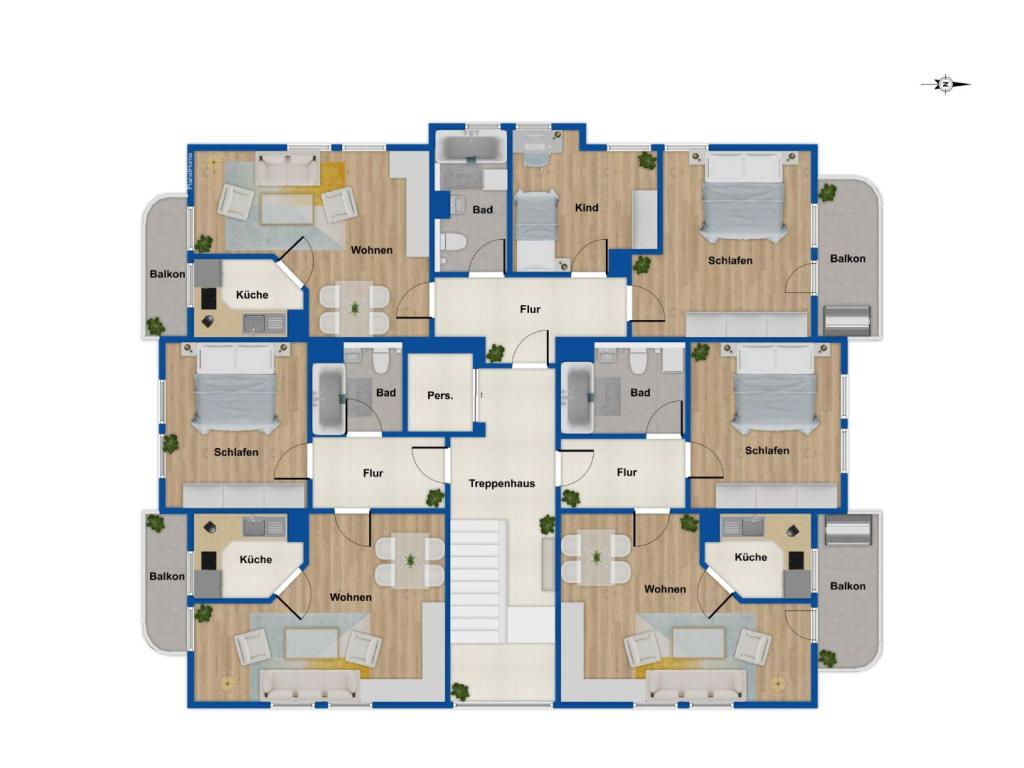 Grundriss 1.- 3. Obergeschoss