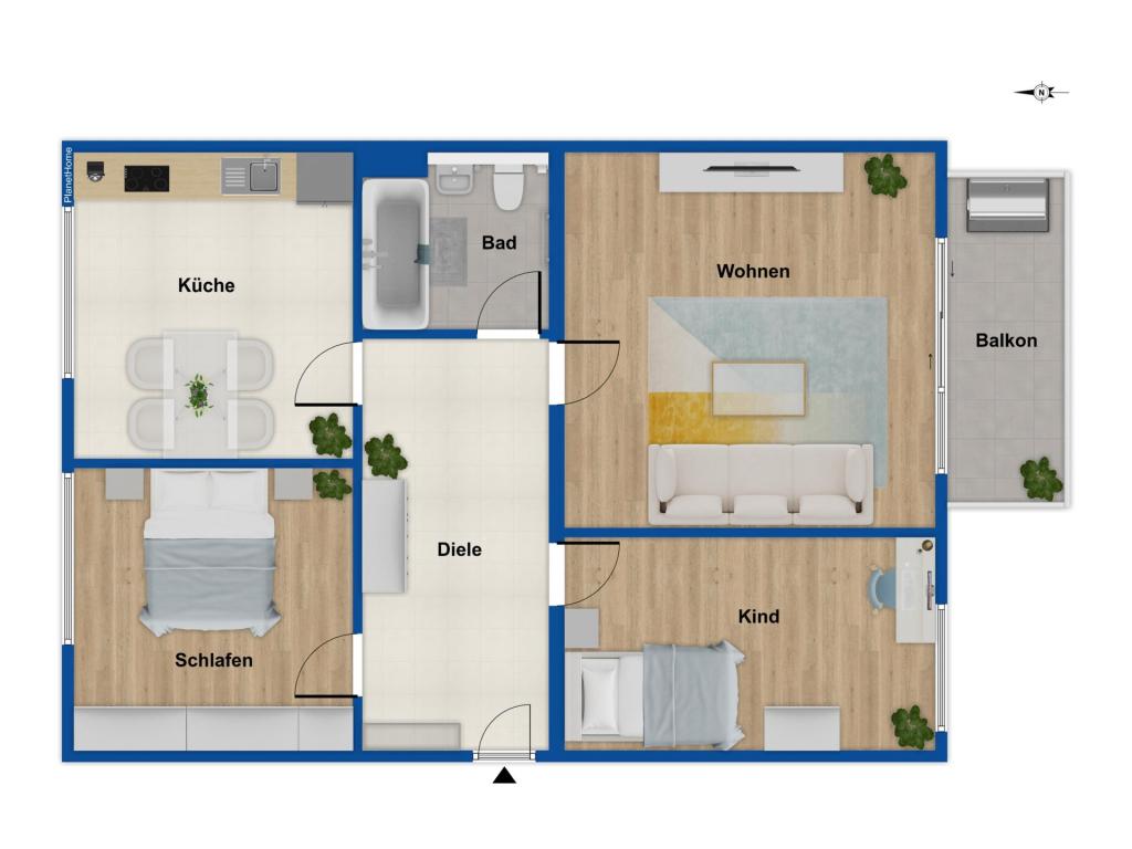 Grundriss Wohnung