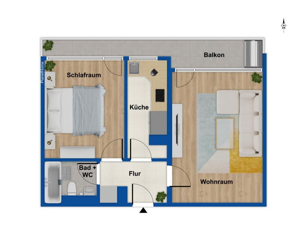 Grundriss 8. Obergeschoss