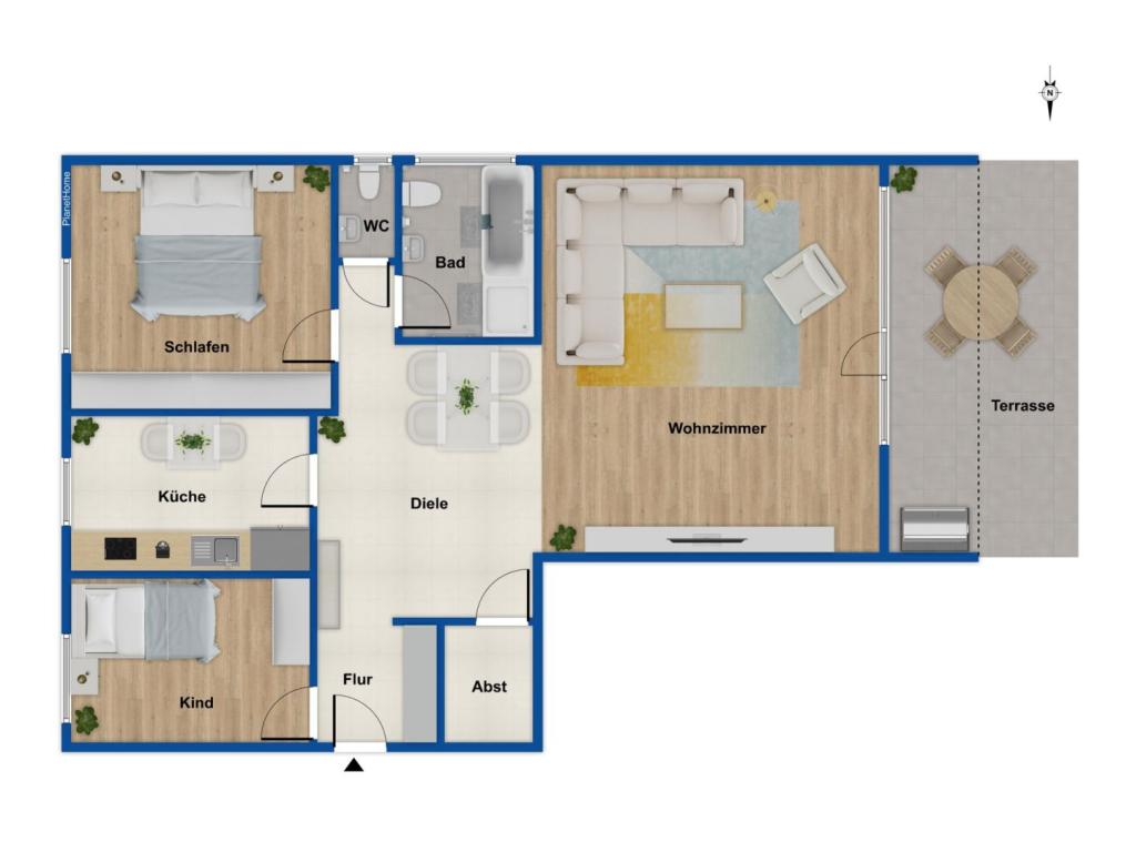 Grundriss Erdgeschosswohnung