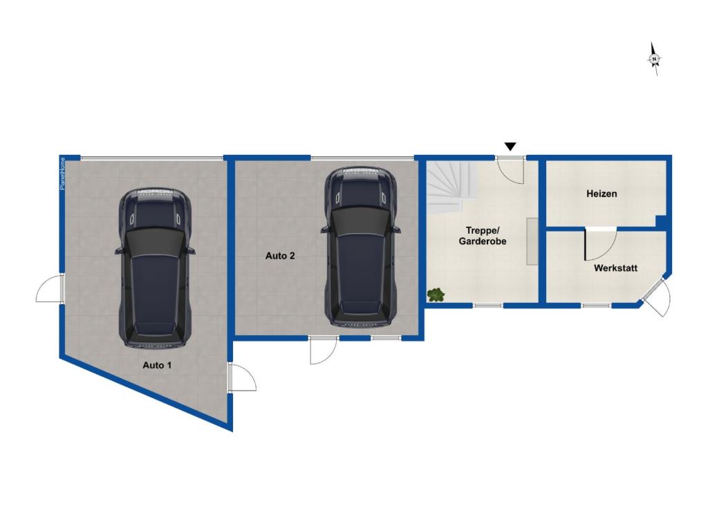 Grundriss Garagen - Heizkeller