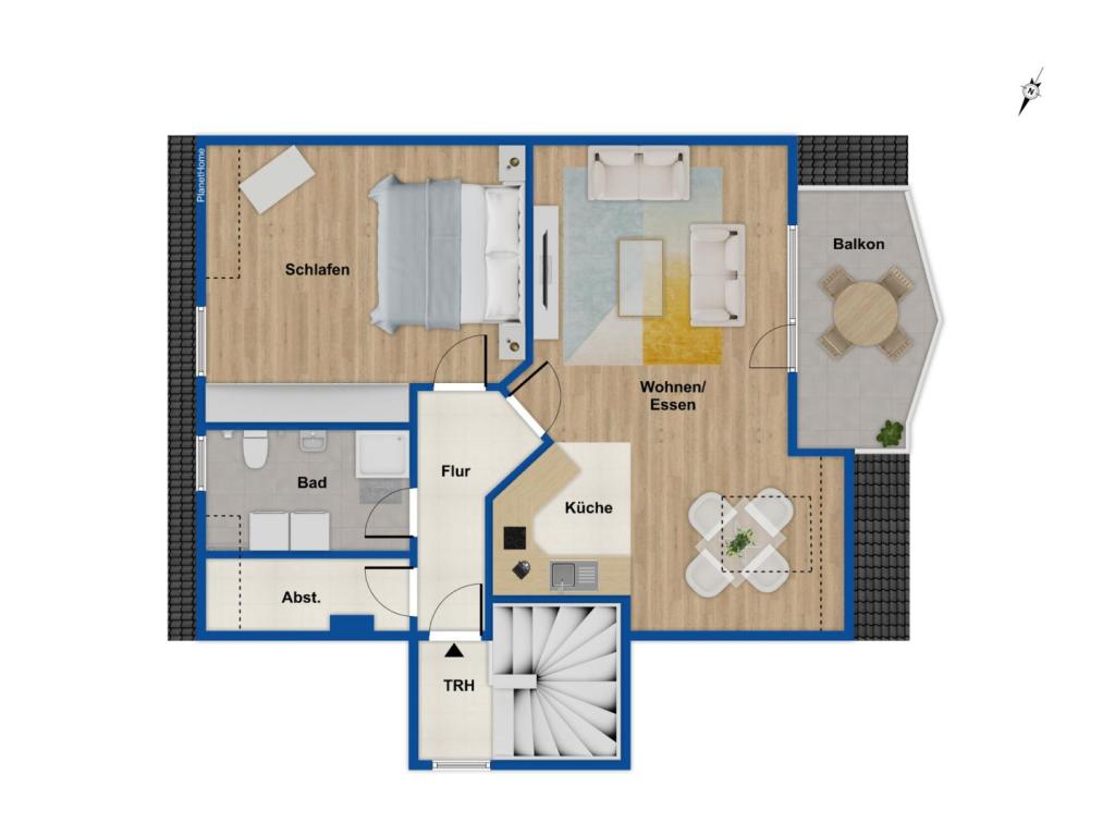 Grundriss Dachgeschosswohnung