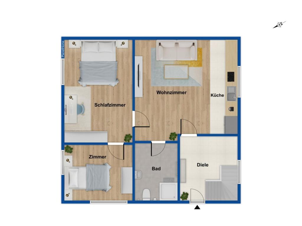 Grundriss Wohnung EG MFH