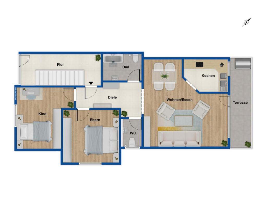 Grundriss Erdgeschosswohnung