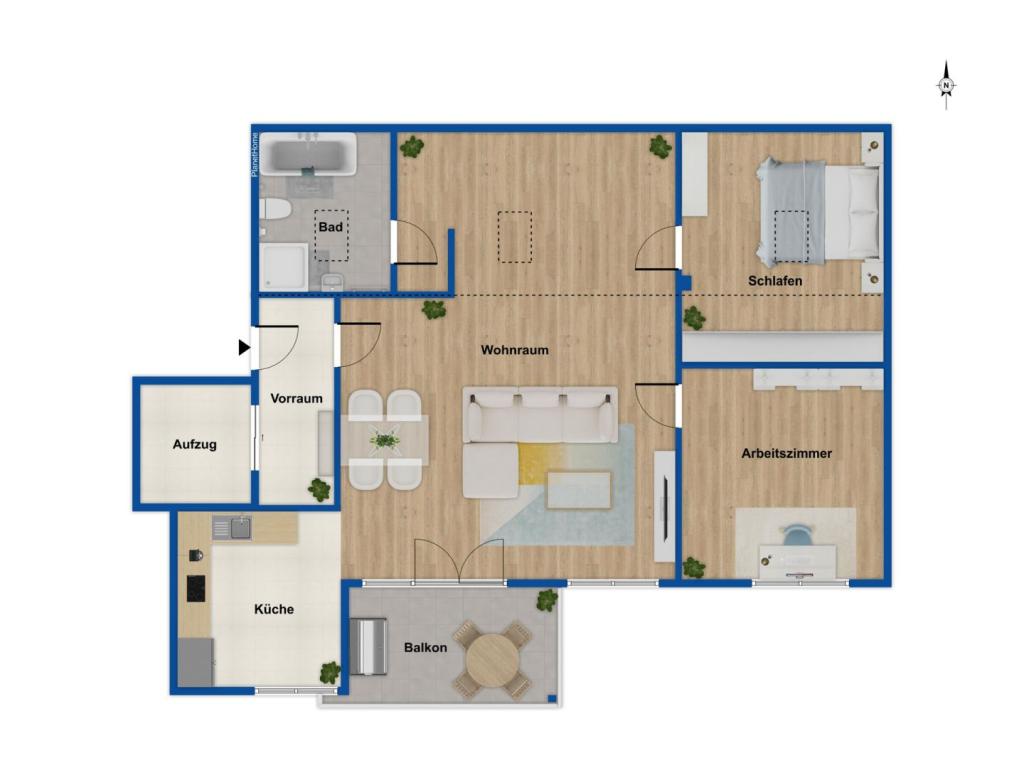 Grundriss Wohnung