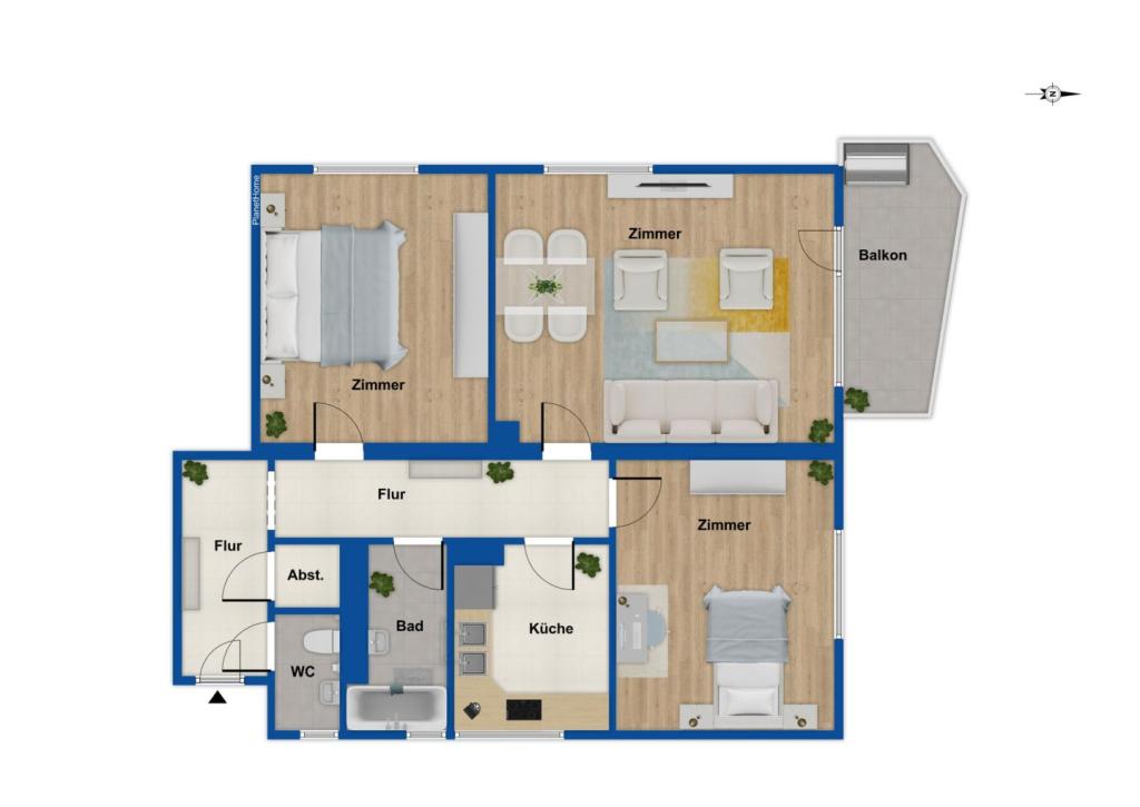 Grundriss Wohnung