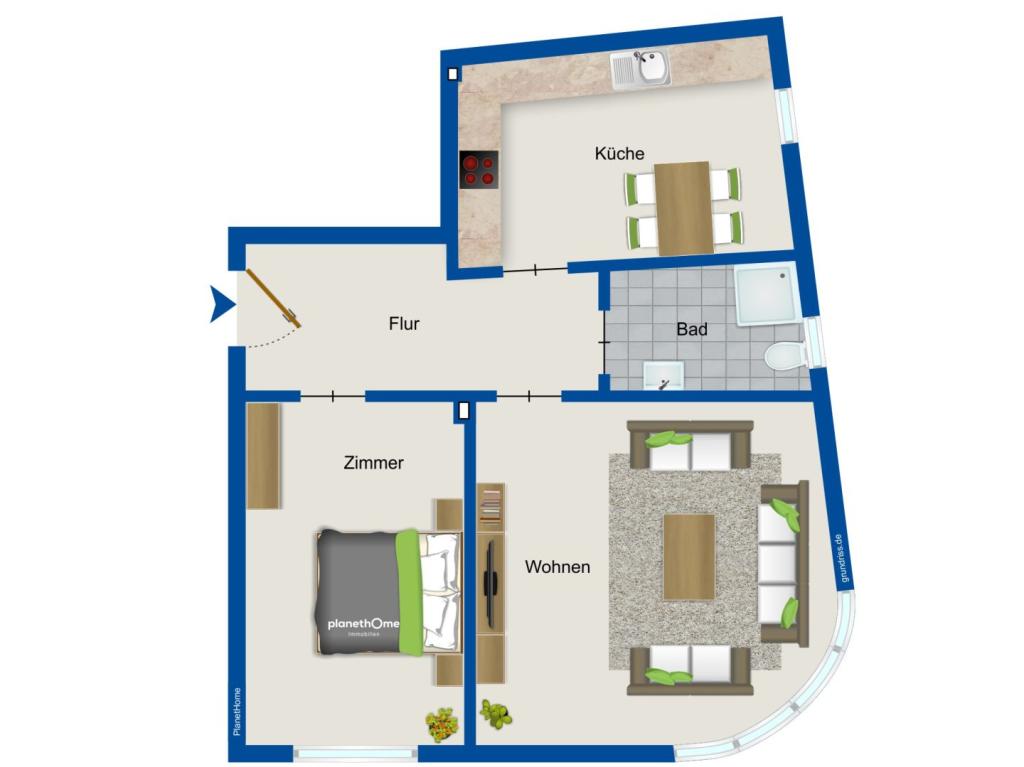Grundriss Erdgeschosswohnung