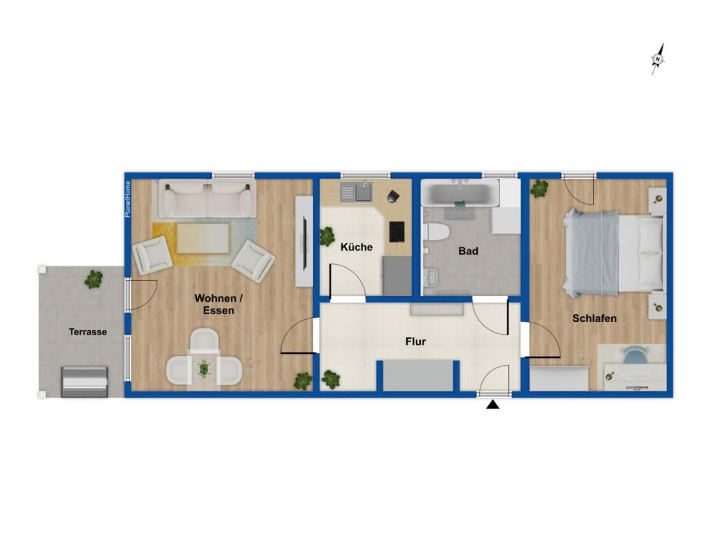 Grundriss Erdgeschosswohnung 
