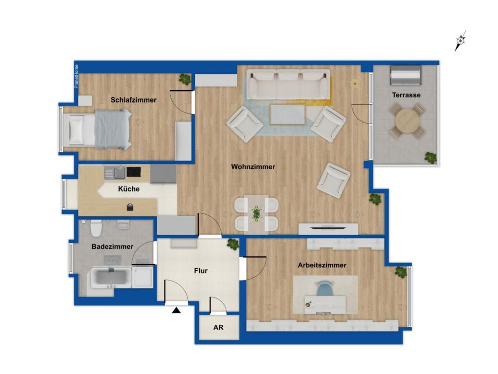 Grundriss Dachgeschosswohnung