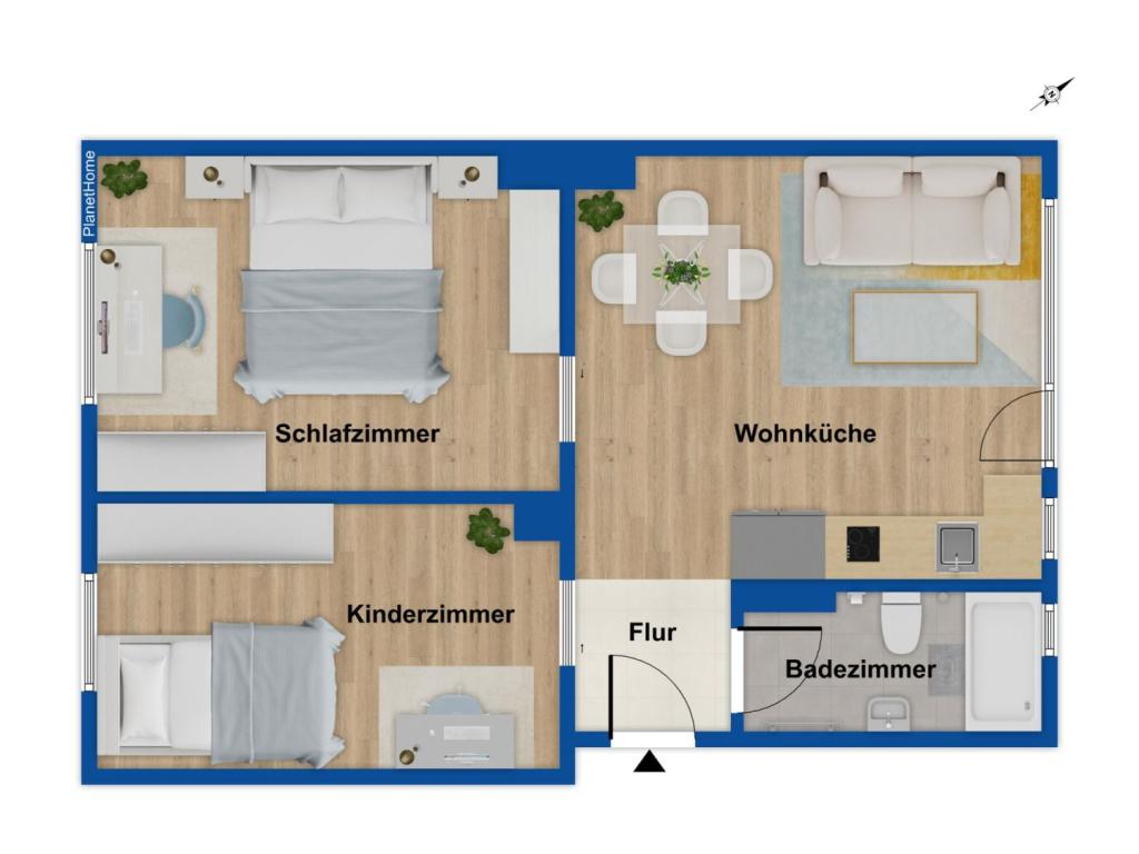 Grundriss Erdgeschosswohnung