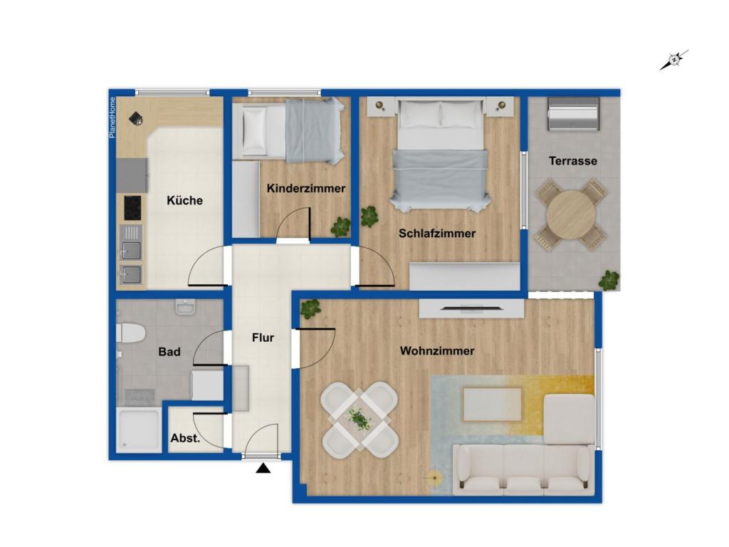 Grundriss - Erdgeschosswohnung