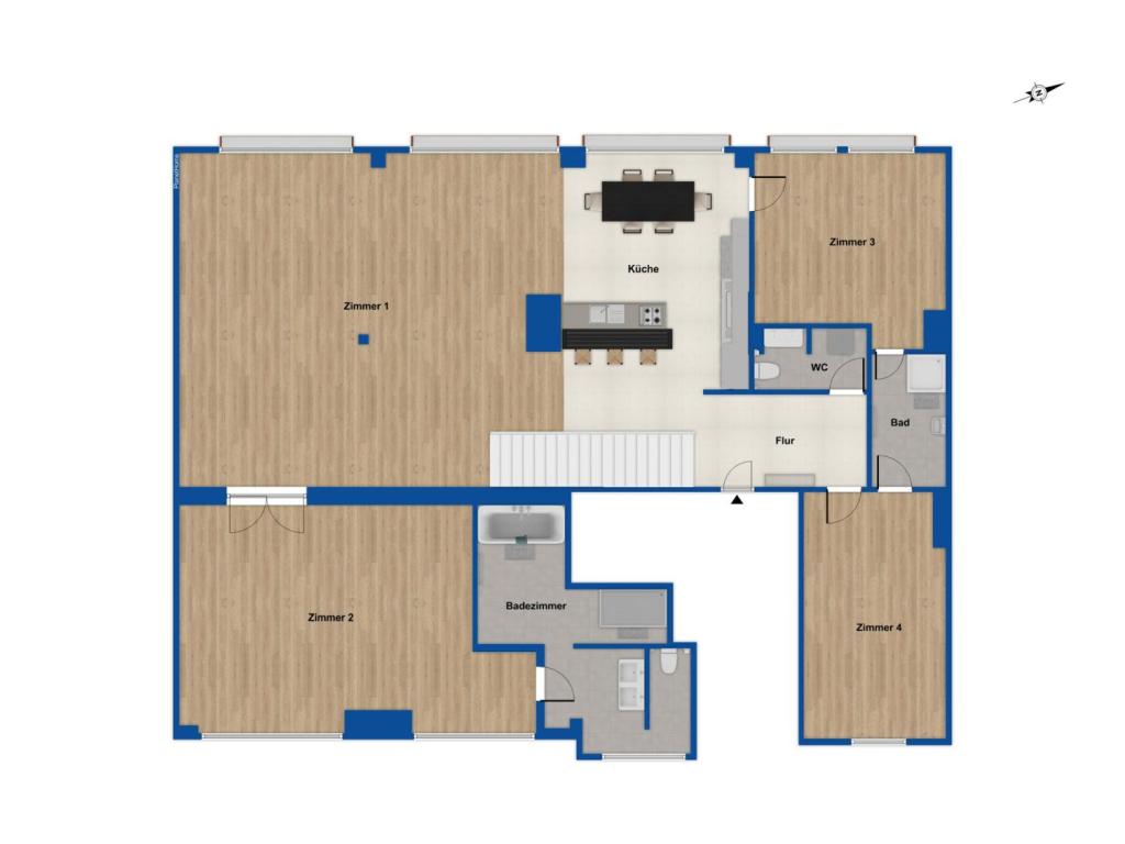 Grundriss untere Etage