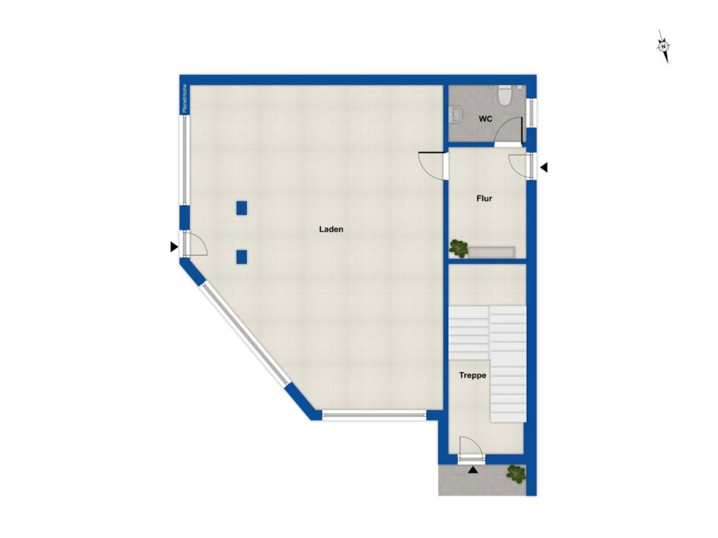 Grundriss Gewerbefläche - EG