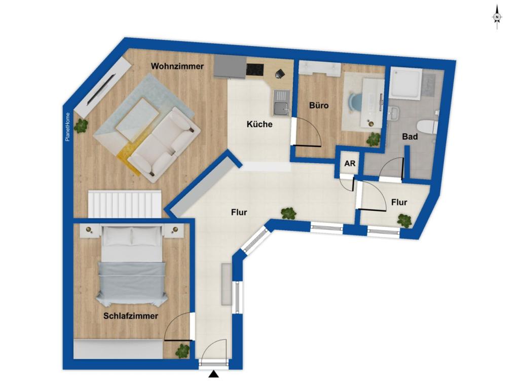 Grundriss - Wohnung