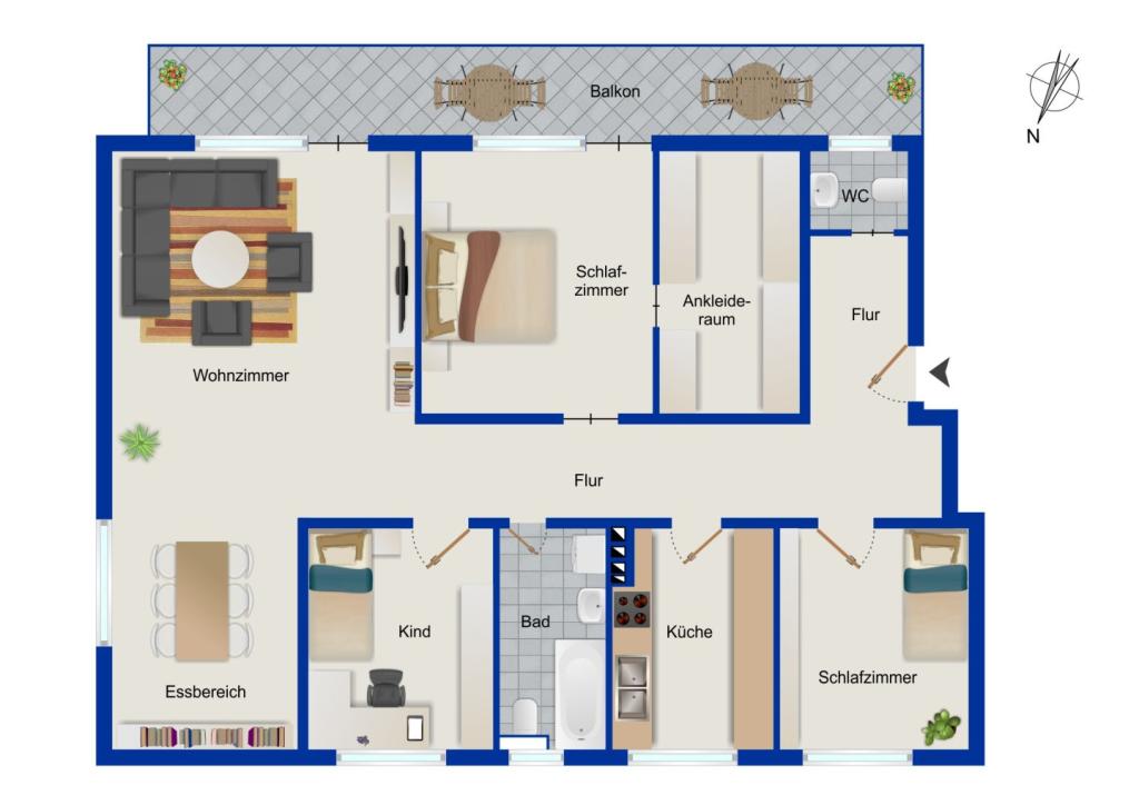 Großzügige 4-Zimmer Mietwohnung mit Balkon im 1. Obergeschoss in Bielefeld-Schildesche - Photo 5