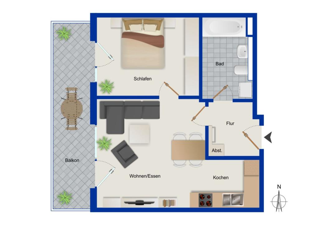 Attraktive 2-Zimmer-Wohnung mit Westbalkon in ruhiger Wohnanlage in Neusäß - Photo 5