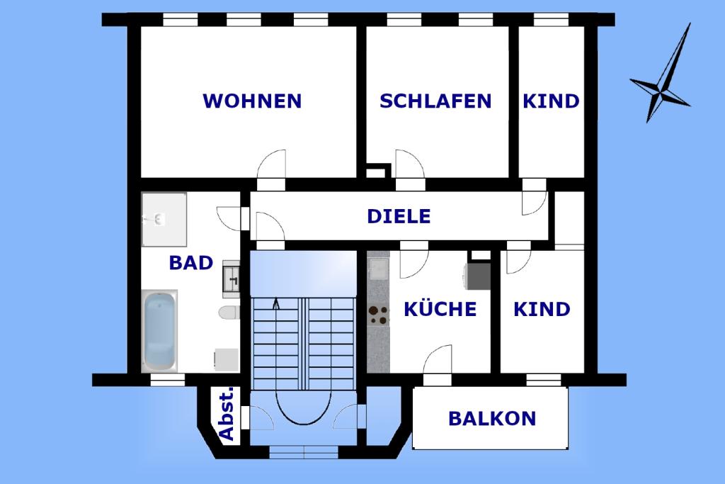 Erstbezug nach Sanierung mit Einbauküche und Südbalkon - Foto 5