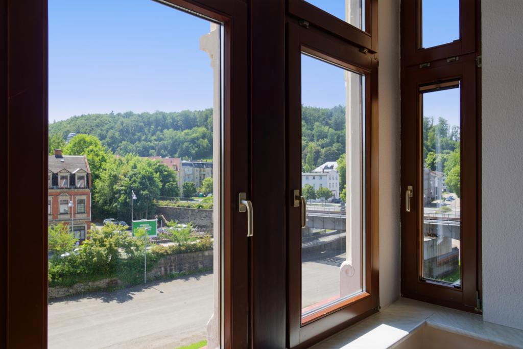 Blick aus dem Wohnzimmerfenster