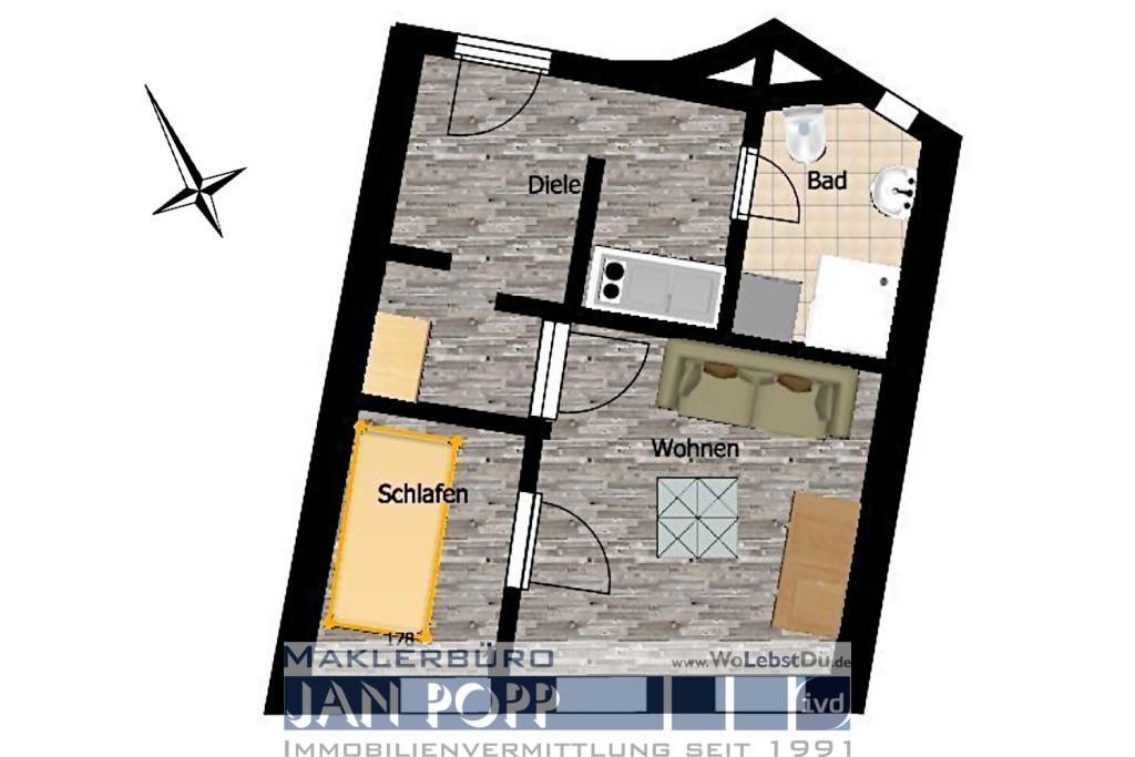 Sanierte Wohnung im Stadtzentrum - Einbauküche möglich - Foto 5