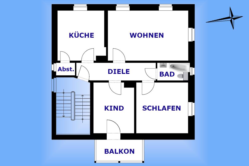 Etagenwohnung mit Balkon und Garage - Einbauküche möglich! - Photo 4