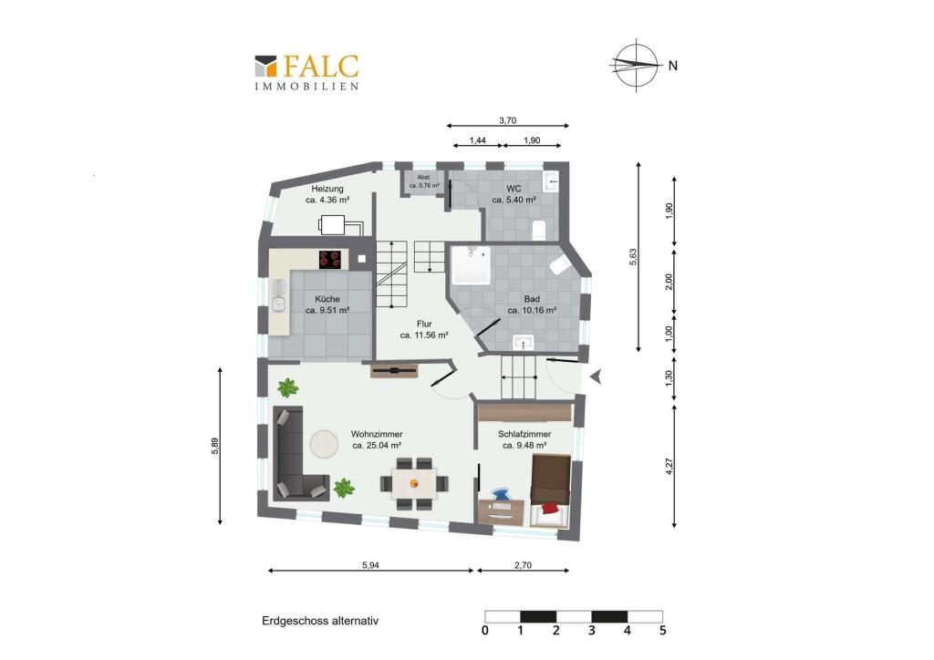 Grundriss Erdgeschoss alternativ