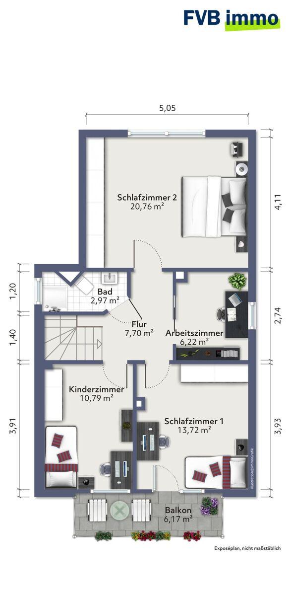 Grundriss Obergeschoss