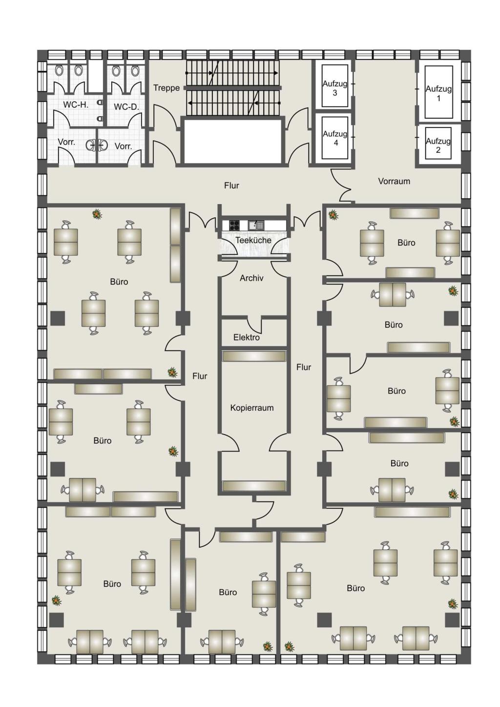 Grundriss 6. Obergeschoss