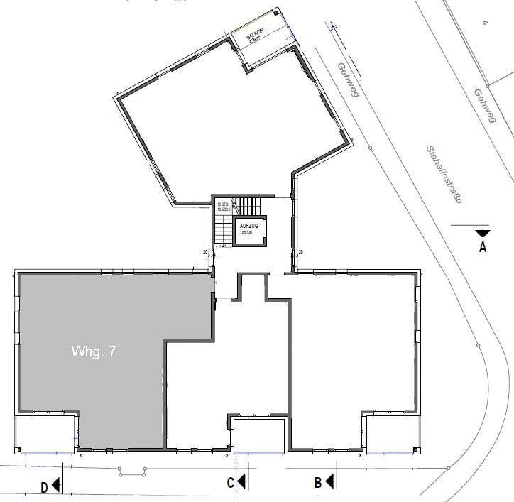 Geschossübersicht 1.OG Whg.7