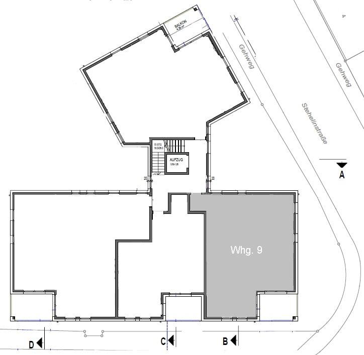 Geschossübersicht 2.OG Whg.9