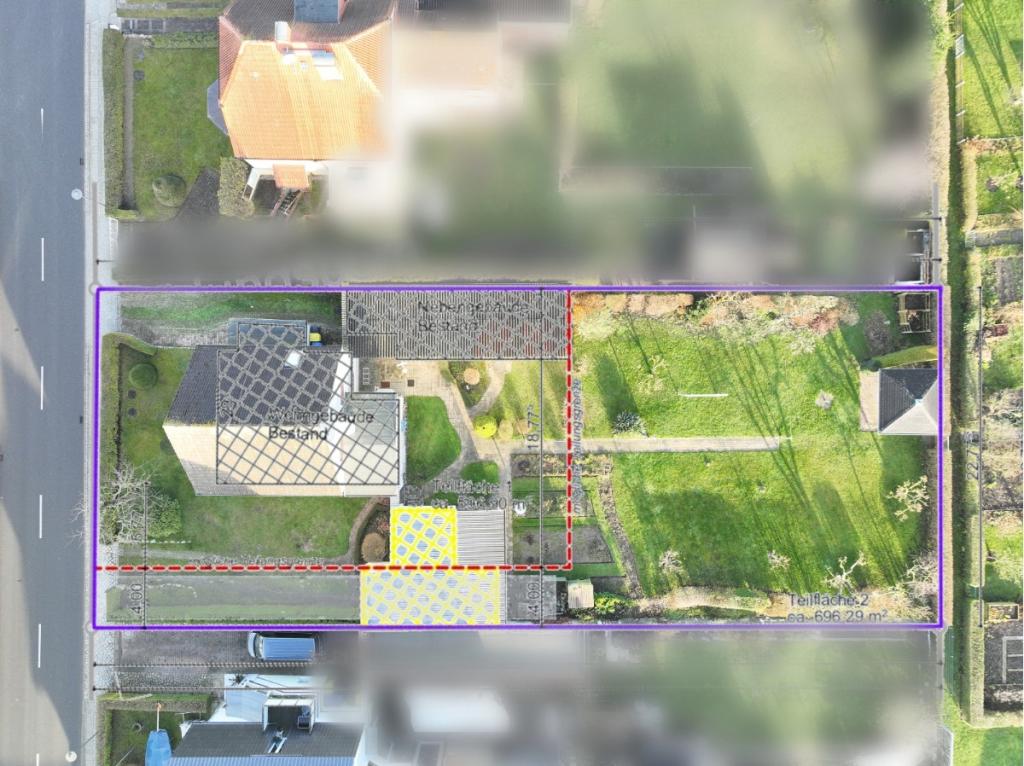 Luftbild Draufsicht Grundstück