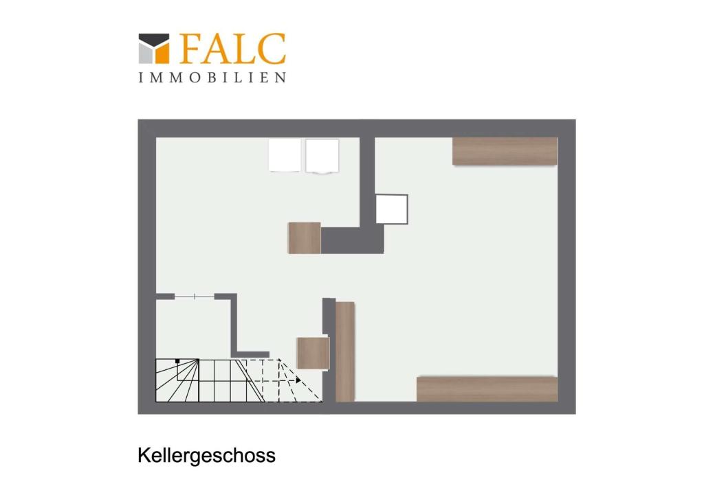 Keller möblierter Grundriss
