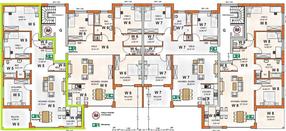 Lage Wohnung in Etage