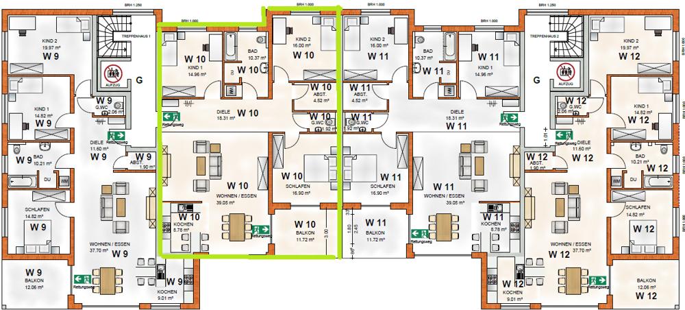 Lage Wohnung im 2.OG