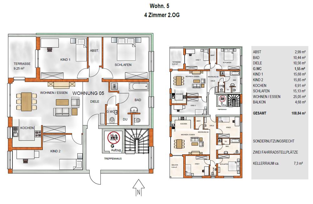 Grundriss Wohnung 5