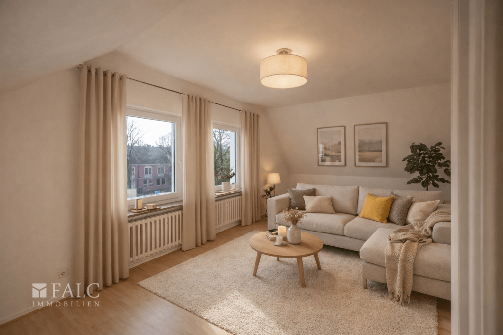 Kompakt, ruhig, zentral – 2-Zimmer-Dachgeschosswohnung mit optimalen Grundriss - Photo 1
