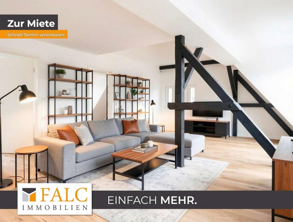 SAARN: Licht, Luft und Loft-Feeling – sanierte 3-Zimmer-Dachgeschosswohnung mit Balkon - Foto 1