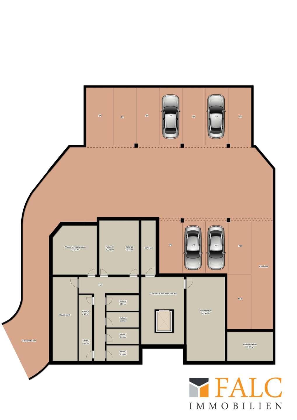 Grundriss Tiefgarage