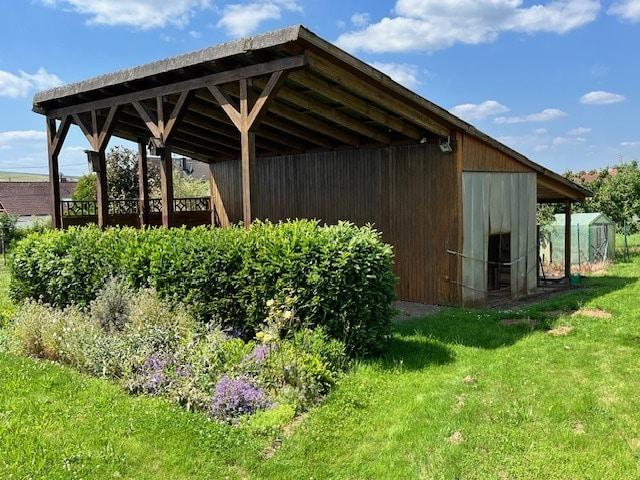 Ansicht Unterstand Garten