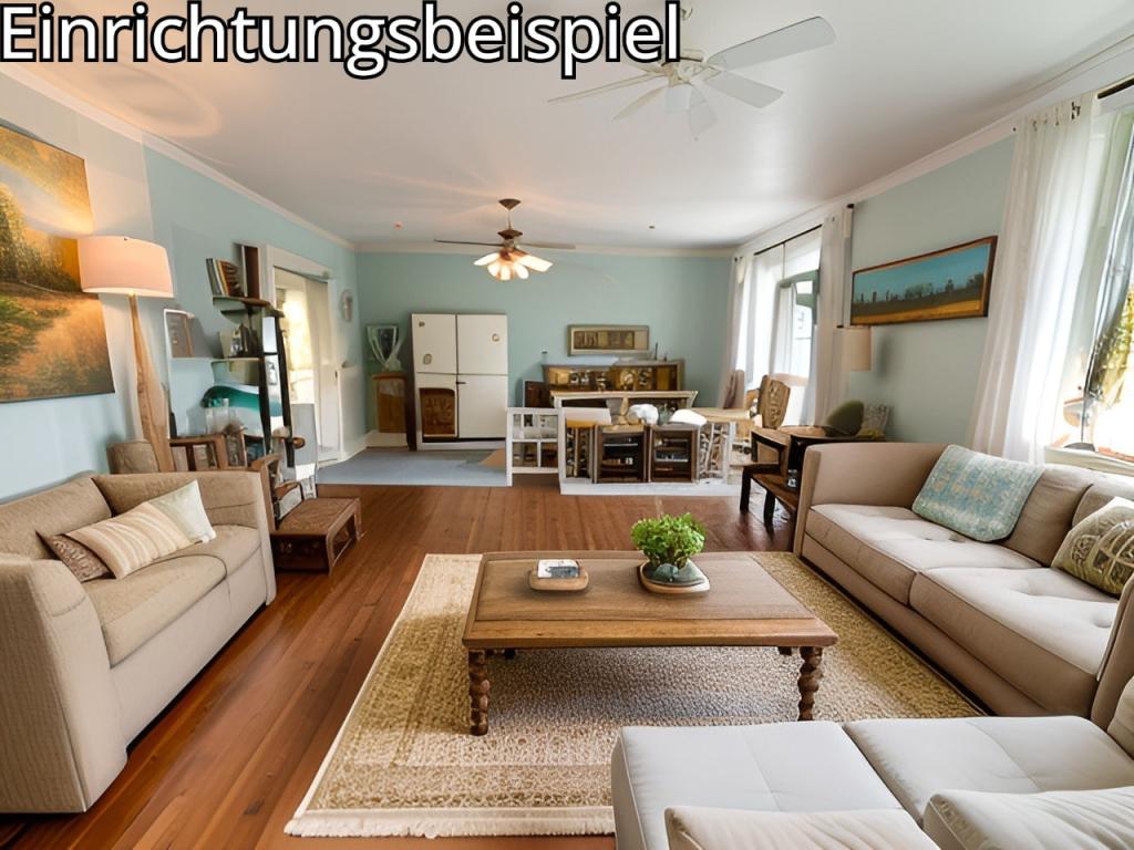 Beispielbild: So könnte Ihr Wohnzimmer im Erdgeschoss aussehen
