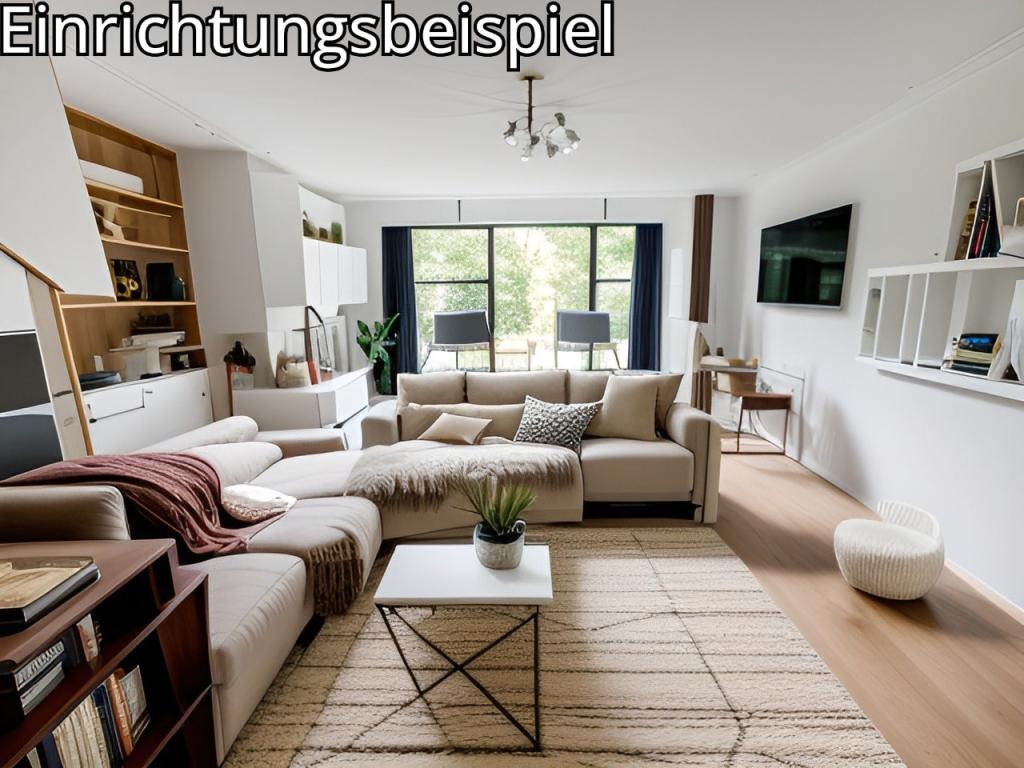 Beispielbild: So könnte Ihr Wohnzimmer im Untergeschoss aussehen